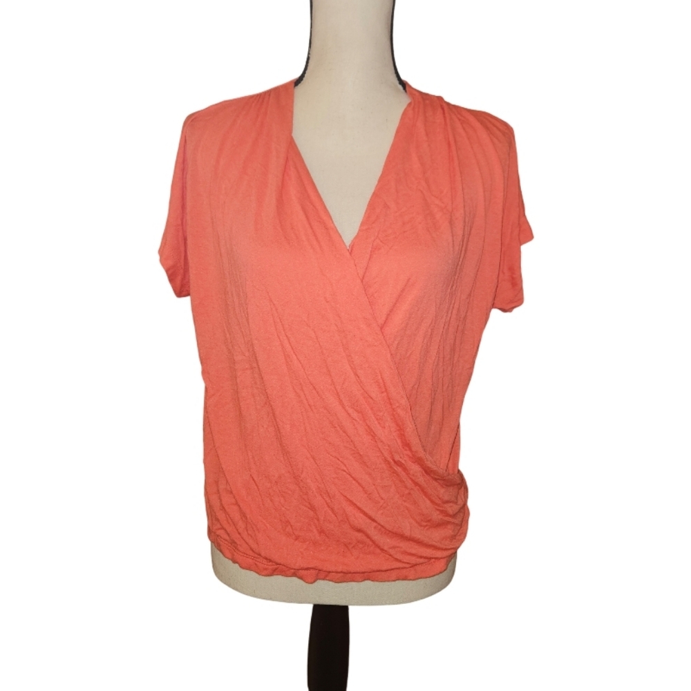 Alya Women's Coral Wrap Top